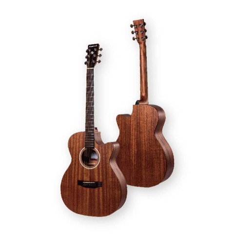 Neowood Guitar OM切角-40吋-桃花心木面板-桃花心木側背板(OM2C附琴袋)